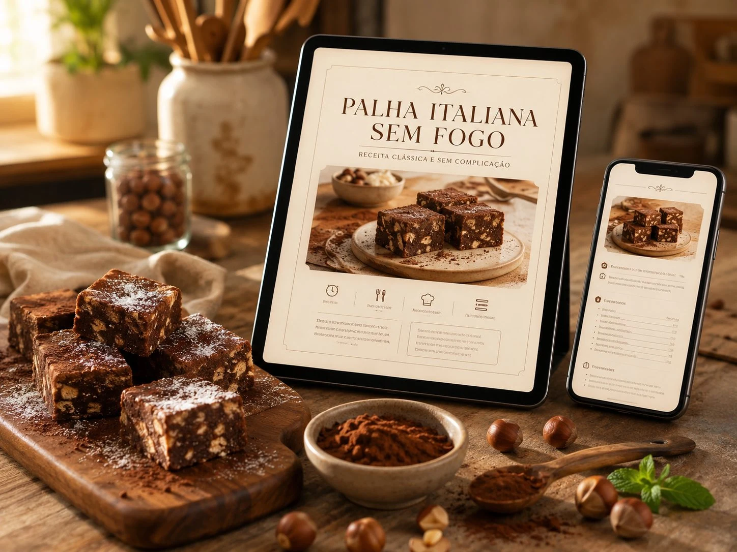 Mockup do Guia Prático da Palha Italiana Sem Fogo